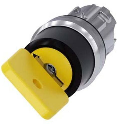 Siemens Schlüsselschalter 3SU1050-4JC01-0AA0 gelb aus Metall mit IP66 Schutzart - Bild 1