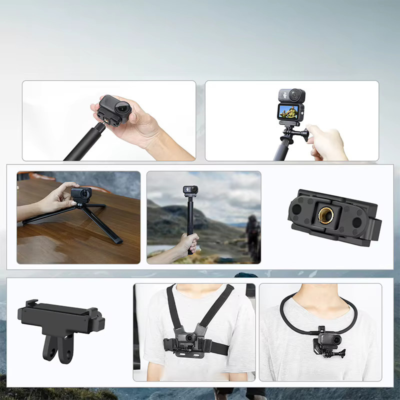 DJI Osmo Nano Magnetischer Installationsadapter mit faltbarem Quick Release Kameraständer in Schwarz - Bild 4