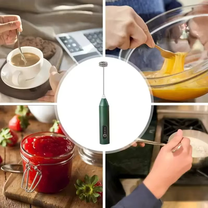 XIADYINJIA Elektrischer Eierschläger und Milchmixer in Weiß mit 3 Stufen für Kaffee und Backen - Bild 4