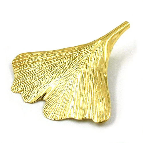 SIGO Anhänger Ginkgoblatt, 375 Gold, 25 mm, Unisex - Bild 1