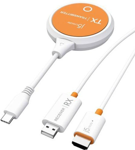 J5create JVAW62-N Erweiterungsmodul mit HDMI und USB-C in Weiß - Bild 1