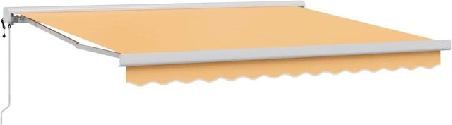 vidaXL Ausziehbare Markise in Sand aus Polyester und Metall, B: 450 cm, T: 300 cm, H: 235 cm - Bild 1