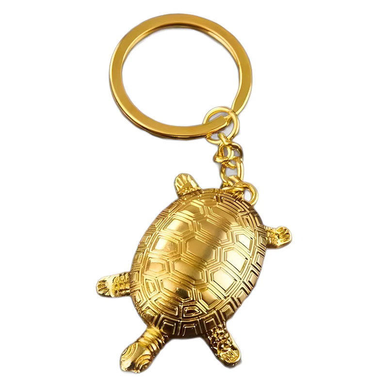 Schlüsselanhänger Noter, Schildkröte, Goldfarben, Unisex - Bild 4