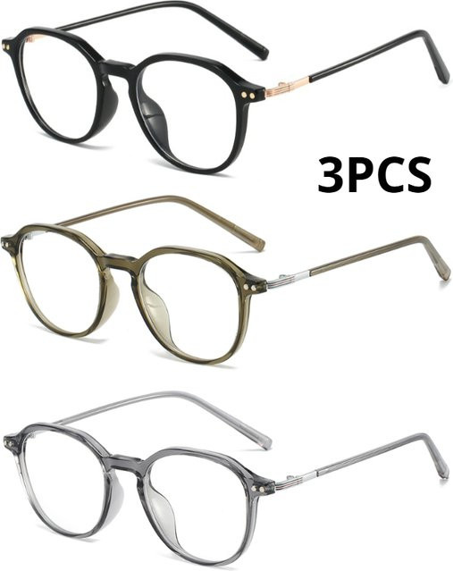 Rooftrellen Lesebrille, Vollrand, Rund, Kunststoff, Damen, Blaulichtfilter - Bild 1