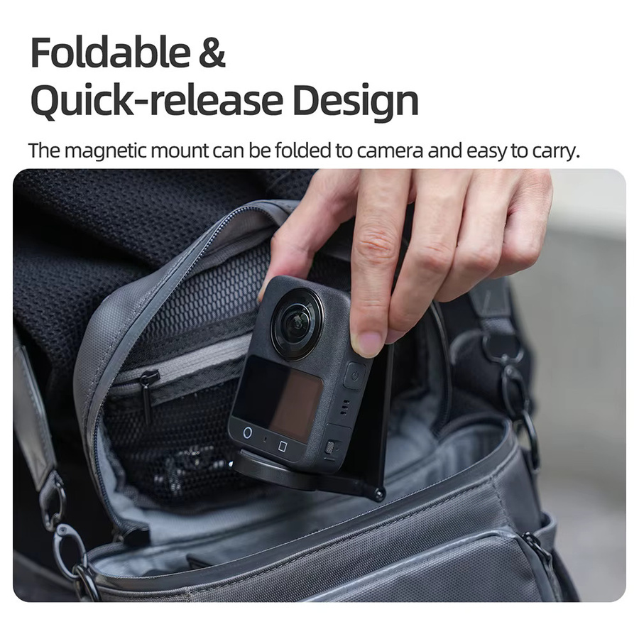 ZNTCH Magnetische Desktop-Halterung in Schwarz für DJI Osmo 360, Insta360 Go Ultra X4 X5 und DJI Pocket 3/Action 5 - Bild 5