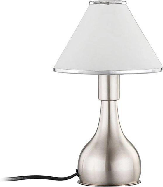 Lindby Tischlampe Ellen Modern Weiß aus Metall 1-flammig E14 Schlafzimmerleuchte Höhe: 40,0 cm, Breite: 25,5 cm, Tiefe: 15,0 cm - Bild 1