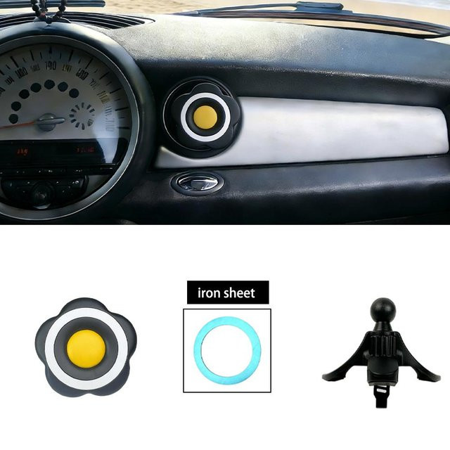 MARKET-3 Handyhalterung für die Auto-Lüftung, passend für Mini One Cooper S SD R55 R56 R57 R58 R59 R60 R61, Schwarz - Bild 1