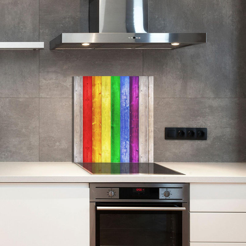 Modernes Glaspaneel für die Küche in Mehrfarbig, Rechteckig, B: 60 cm, H: 65 cm - Bild 1