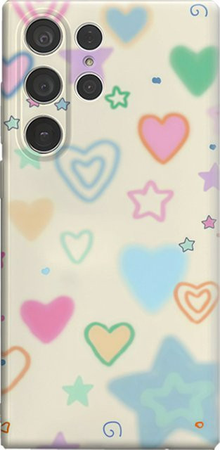 Pastell Star Handyhülle für Samsung Galaxy S25 Ultra, S24 und S23 Ultra Plus in Multicolour, stoßfeste doppellagige Rückseite - Bild 1