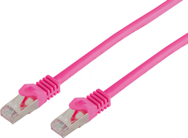 shiverpeaks Netzwerkkabel Cat.7 S/FTP Ethernet LAN Magenta Pink 30 m - Bild 1