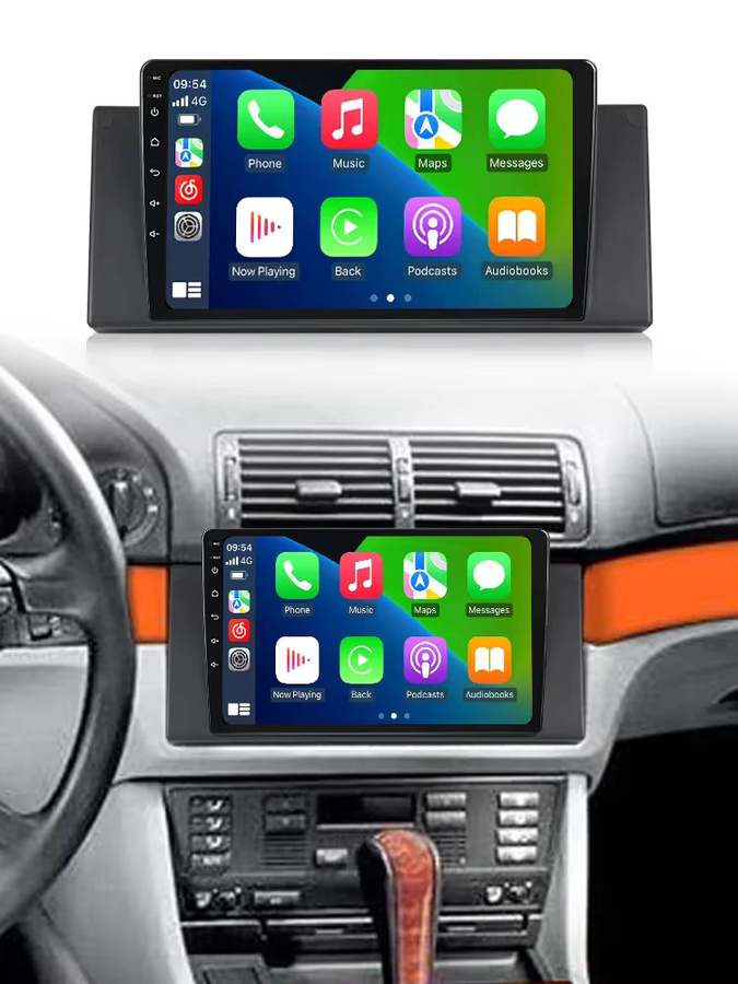 NAVIFANS Android FM Autoradio mit CarPlay, GPS-Navigation und Bluetooth für BMW 5er Serie, X5, E53, E39 und M5 (1998-2006), Schwarz - Bild 4