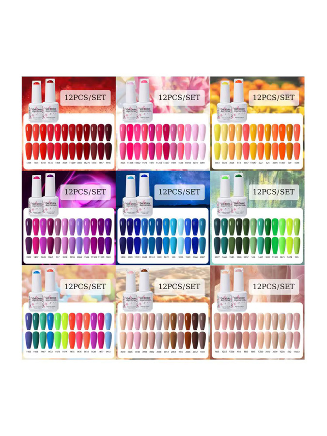 Clou Beaute Nagel-Gel-Lack-Set, 12-teilig, TPO & HEMA frei, Glänzend - Bild 2