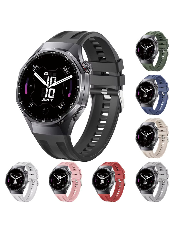 CAOWTAN Uhrenarmband Silikon, Schwarz, Unisex - Bild 5