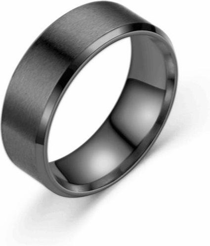 YIRAN Jewelry Ring, Edelstahl, Schwarz, Herren, Größe 8 - Bild 1