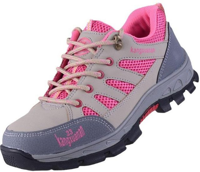 Avant-garde Sicherheitsschuhe für Damen aus Leder, bruch- und durchstichsicher, rutschfest, Farbe: Pink, Größe: 40 - Bild 1
