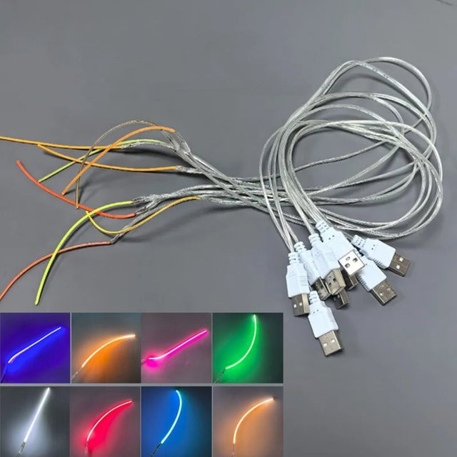 XUNATA 5V USB LED Filament für Edison-Glühbirnen, flexibles 360 Grad LED-Element in Weiß für Nachtlichter und DIY-Projekte - Bild 1
