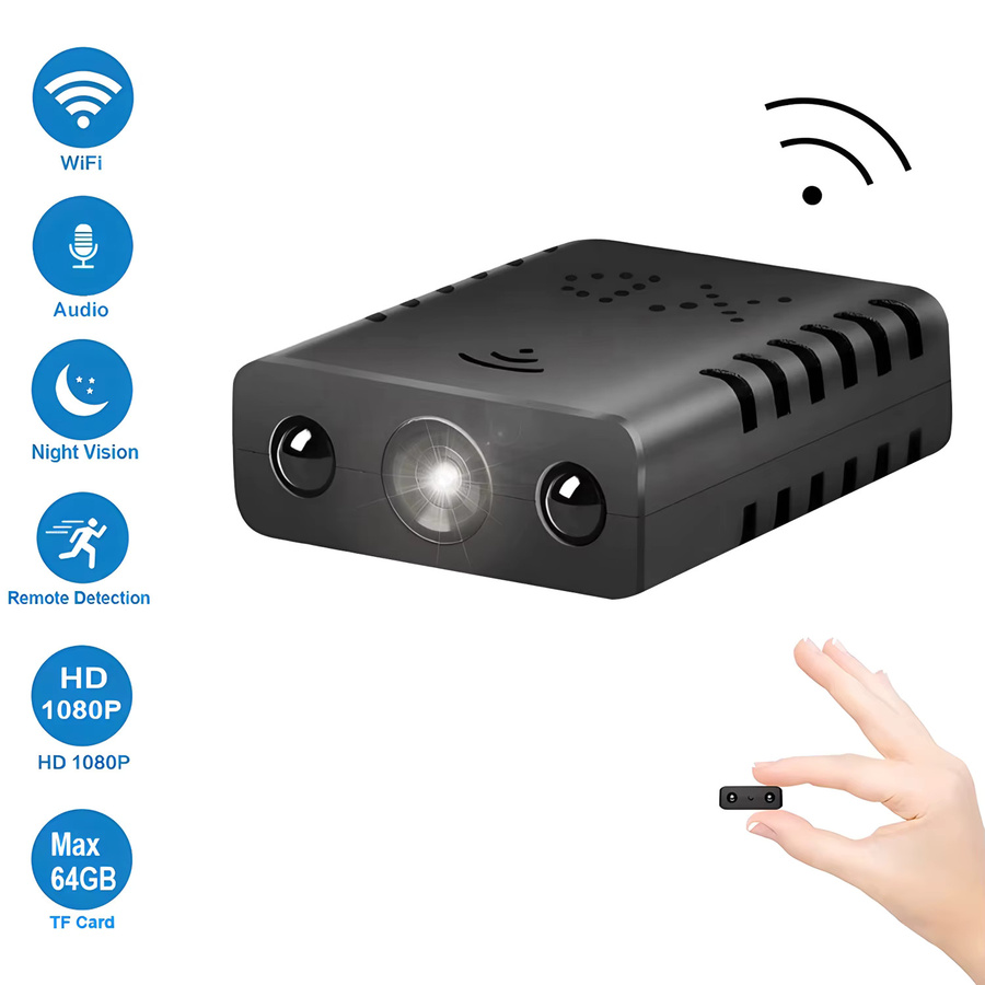 BESY Mini Drahtlose Wifi Kamera XD Smart Home Video Recorder mit 720P Auflösung und Nachtsicht in Schwarz - Bild 3