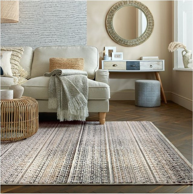 Teppich Kadima Design PERRAN gestreift in Beige, B/B: 120 x 160 cm - Bild 1
