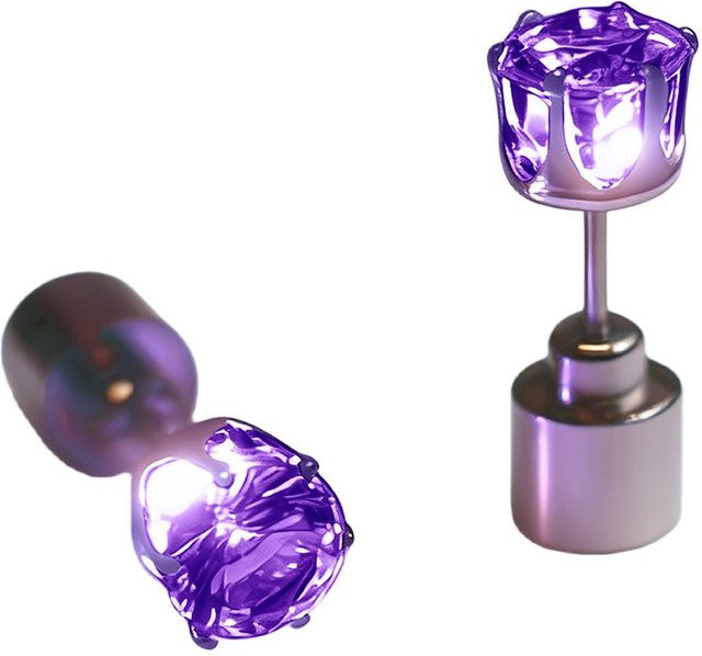 Joliann fashion Ohrstecker, Messing, violett, Unisex - Bild 1