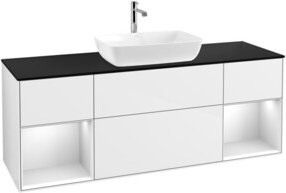 V&B Waschtischunterschrank Finion in Weiß lackiert, Breite: 160 cm, Tiefe: 50,1 cm, Höhe: 50,1 cm - Bild 1