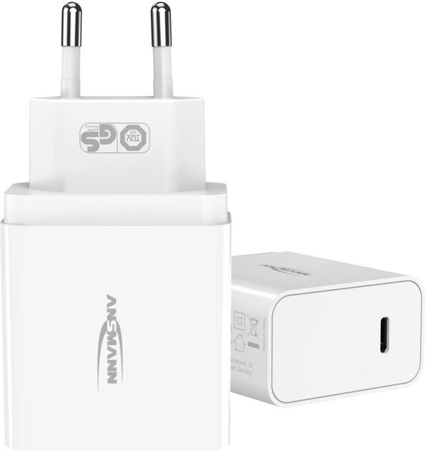 Ansmann Home Charger HC130PD USB-C Ladegerät mit 1 Port in Weiß, 30 W, 3 A - Bild 1