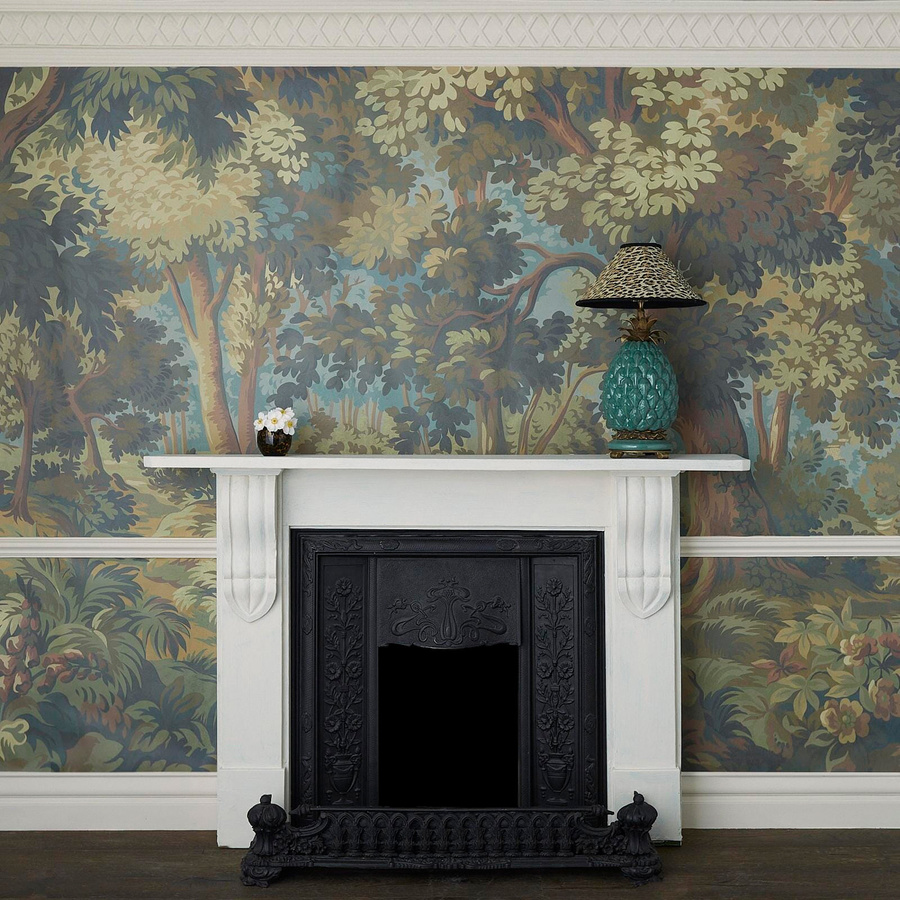 House of Hackney Tapete Arborea Autumn A Mural mit botanischem Floral-Design in Multicolour - Bild 1