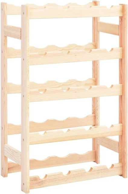 vidaXL Weinregal aus Kiefernholz für 20 Flaschen, Wandmontage, Braun/Beige, B/T/H: 70 x 25 x 43 cm - Bild 1