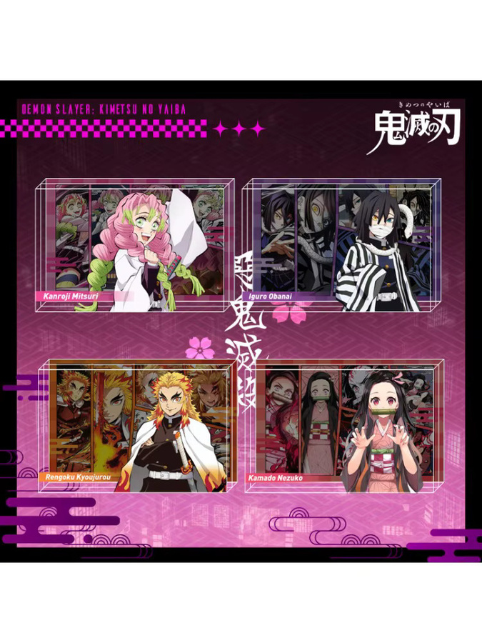 Bandai Kimetsu no Yaiba Dämonentöter Anime-Figur Kamado Tanjiro und Kamado Nezuko als dreidimensionales Acryl-Ornament in Transparent - Bild 2