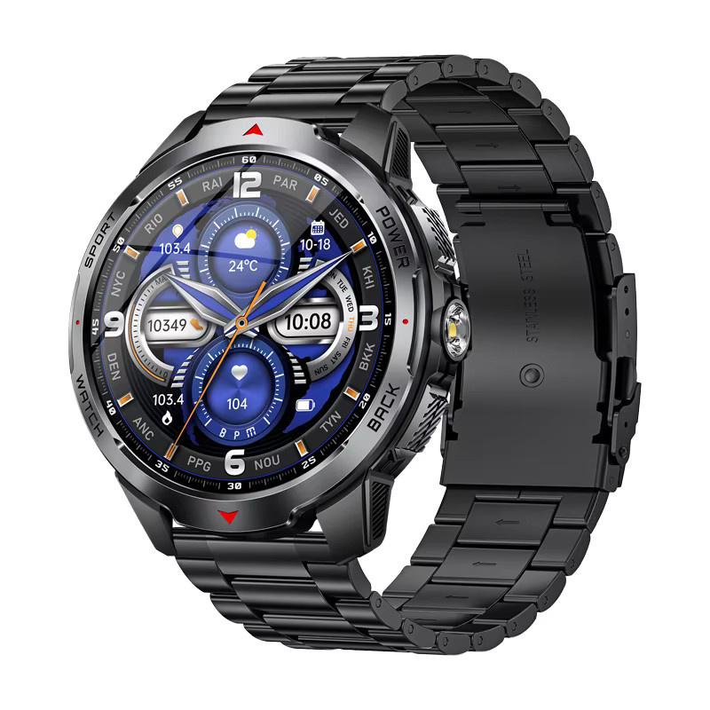 LIGE Smartwatch, Herren, Edelstahl, Schwarz, Kompass, 3 ATM - Bild 6