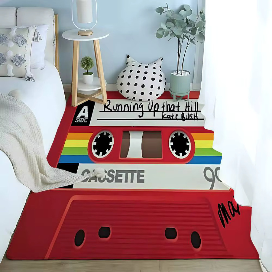 52TOYS Retro Kassette Design Fußmatte mit Anti-Slip Funktion, Rechteckig, B/T: 60 x 40 cm, Mehrfarbig - Bild 2