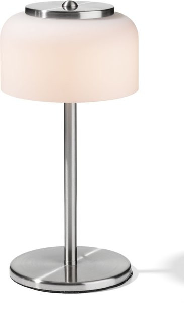Tischleuchte PISA von casa NOVA in Weiß, Silber oder Grau aus Metall und Glas mit LED und warmweißem Licht - Bild 1