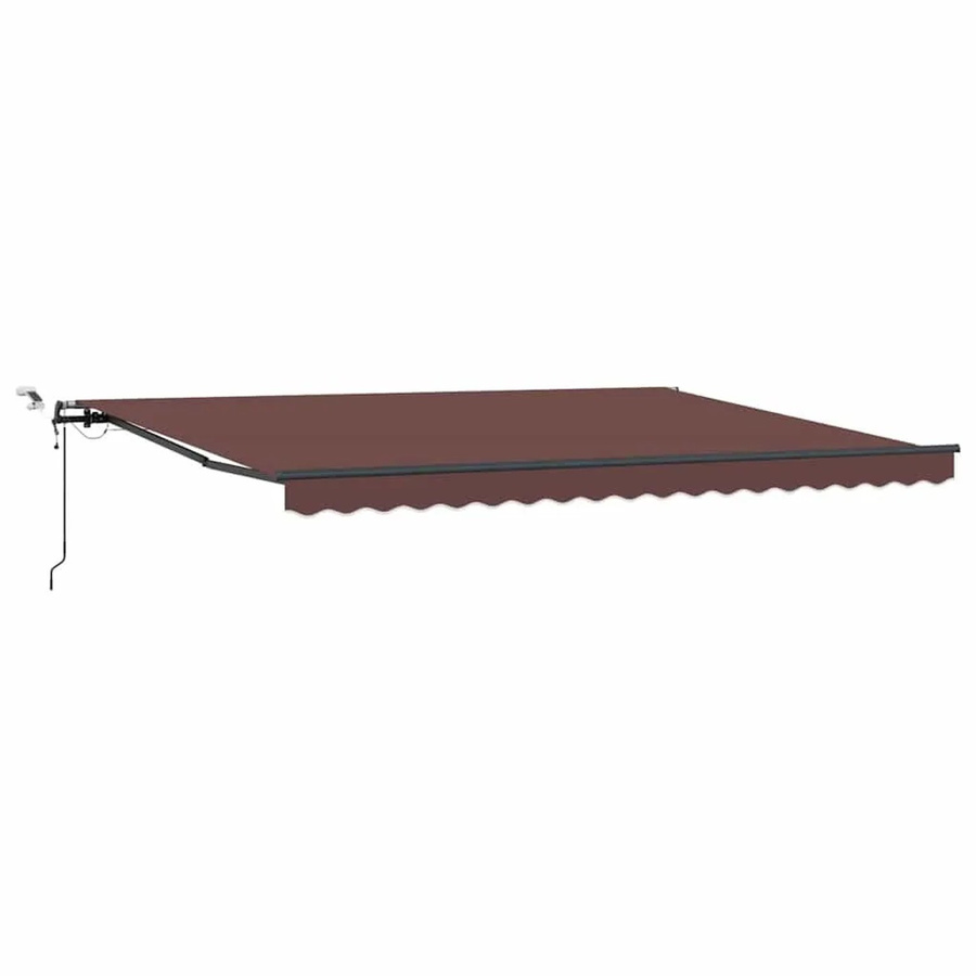 vidaXL Automatische Markise mit LED-Beleuchtung und Fernbedienung in Weinrot, Breite: 450 cm, Ausladung: 300 cm - Bild 2