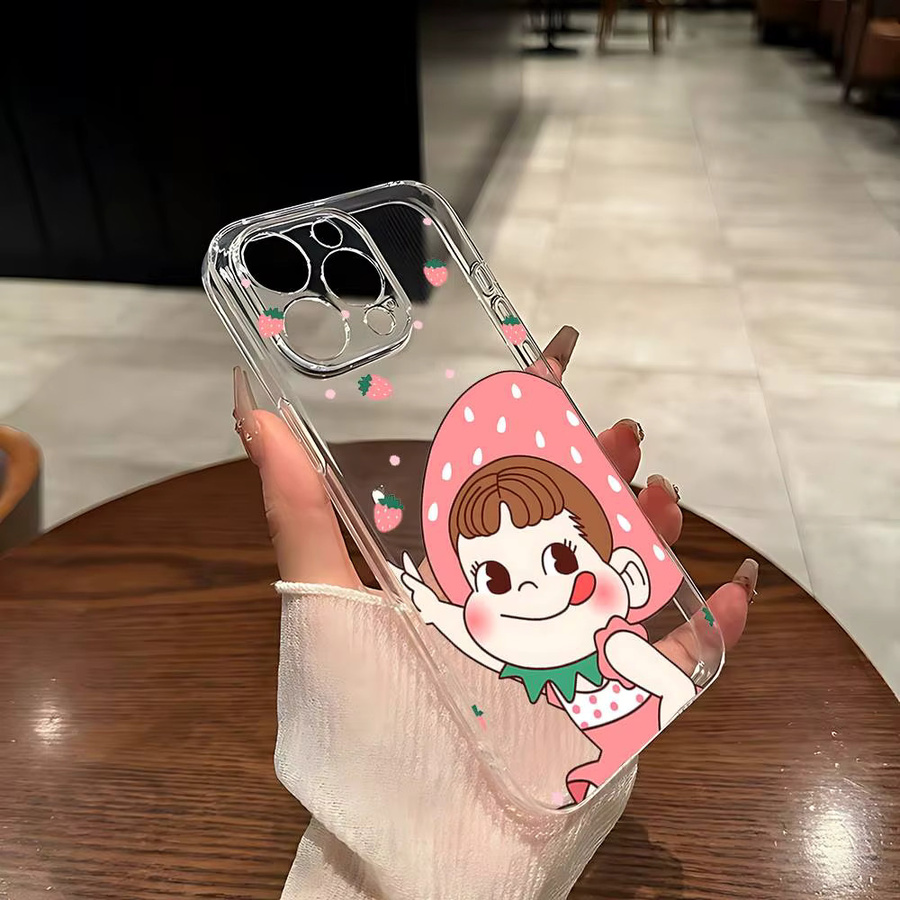 Fujiya Milky Peko-Chan Handyhülle für iPhone, transparente Schutzhülle - Bild 4