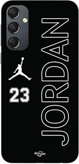 Maniacase Schutzhülle für Samsung Galaxy S25 FE mit Jordan 23 Logo in Schwarz - Bild 1