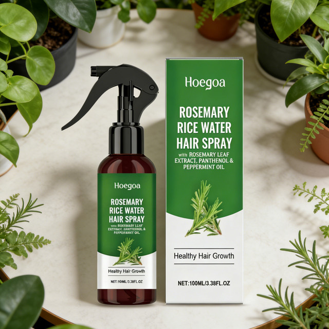Hoegoa Rosmarin-Reiswasser Haarspray, 100 ml, Unisex - Bild 1