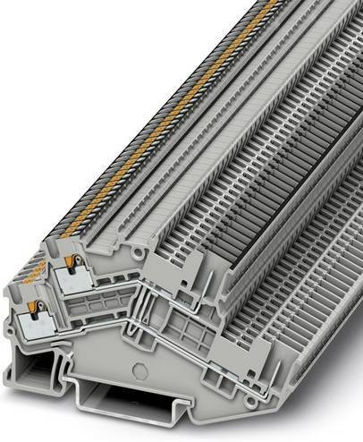 Phoenix Contact 3214521 Doppelstockklemme 3,5mm Schnellanschluss Grau 50 Stück - Bild 1
