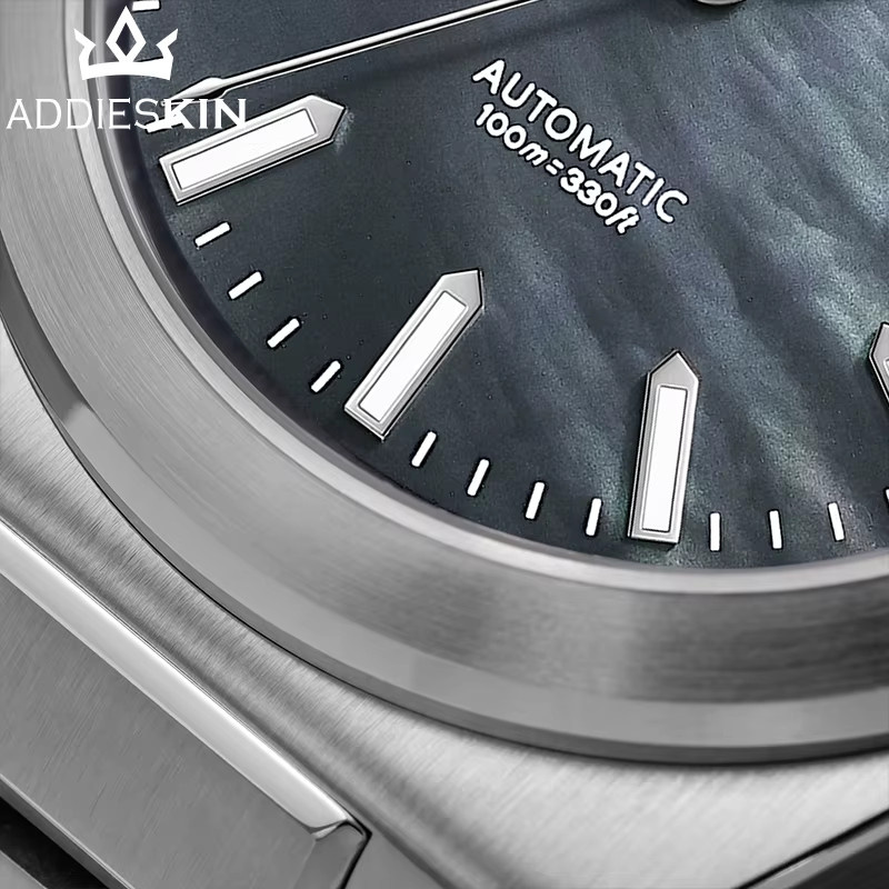 AddiesKin Automatikuhr, Edelstahl, 39 mm, Herren, Grün, Saphirglas - Bild 5