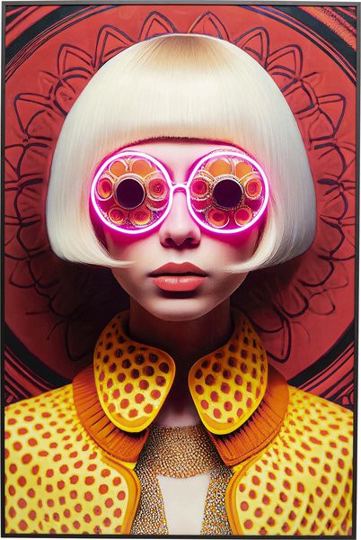 Modernes gerahmtes Bild FANCYLADY von KARE DESIGN in Gelb, B/H: 120 x 80 cm - Bild 1