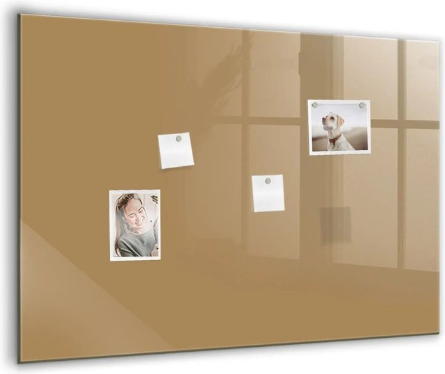 Tulup Magnetische Glassboard Beschreibbare Magnettafel Beige B: 100 cm, H: 70 cm - Bild 1