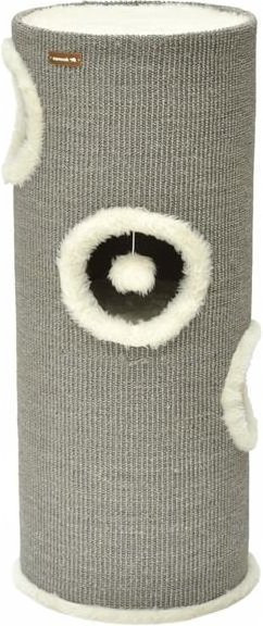 Nanook Kratztonne Oskar in Grau mit Sisal und Plüsch, B/T/H: 37 x 37 x 37 cm - Bild 1