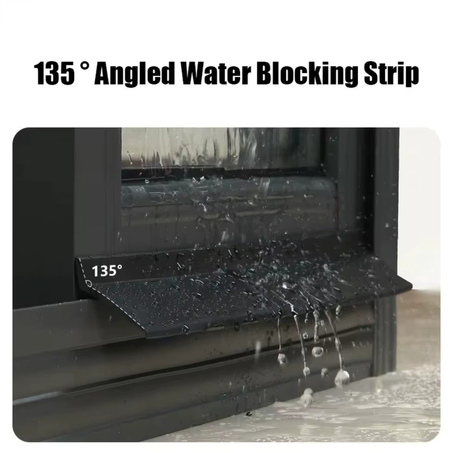 Ainproof Wasser-Rückfluss-Fenster mit Gummi-Dichtungsstreifen aus EPDM-Kautschuk in Schwarz - Bild 2