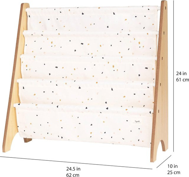 3 Sprouts Bücherregal für Kinderzimmer in Beige und Weiß - Bild 1