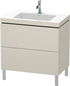 Duravit Waschtischunterschrank L-Cube c-bonded in Tau Matt mit 2 Auszügen, B: 80 cm, T: 48 cm, H: 69,8 cm - Bild 1