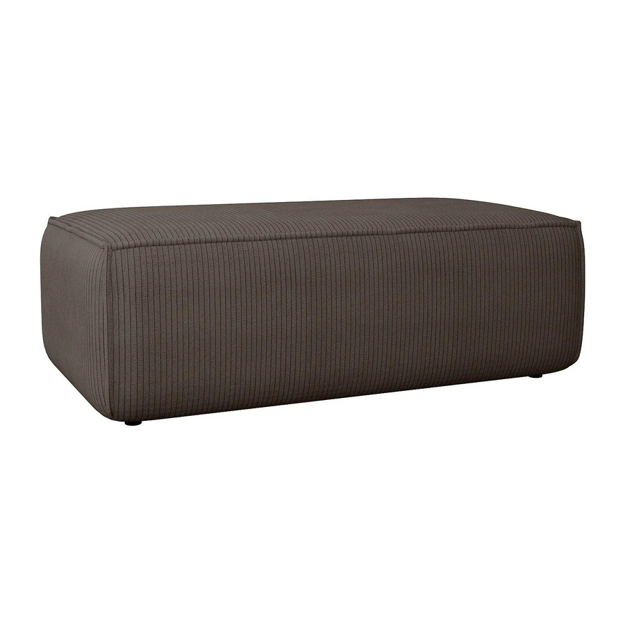 Vente-unique Sitzhocker Amelia in Braun mit Cord-Bezug, Breite: 102 cm - Bild 2
