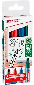 Edding Whiteboardmarker 250 Set mit 4 Farben: Blau, Grün, Rot, Schwarz - Bild 2