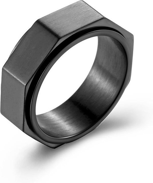 YIRAN Drehring Achteckig, Titanstahl, grau, Unisex - Bild 1