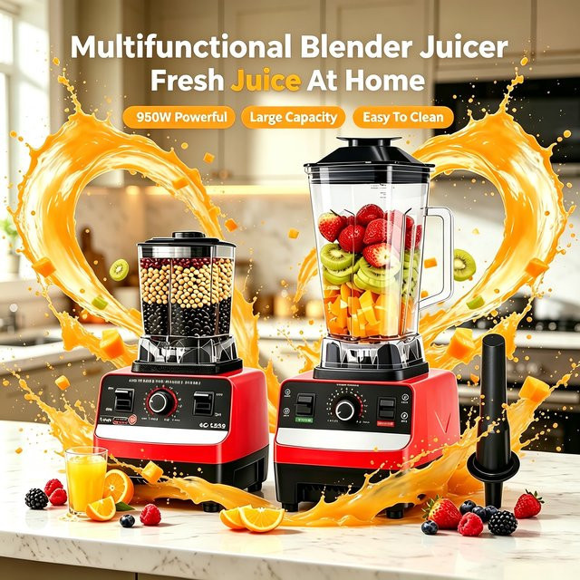 Lpnove 2-in-1 Professioneller Mixer und Smoothie-Maker mit 2L Behälter, Hochleistungs-Entsafter und Eiscrusher, BPA-frei - Bild 1