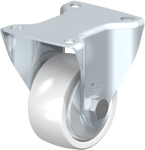 Blickle Bockrolle BK-SPO 80K-FA in Weiß mit Schraubbefestigung, Rad-Durchmesser: 80 mm, Tragfähigkeit: 350 kg - Bild 1