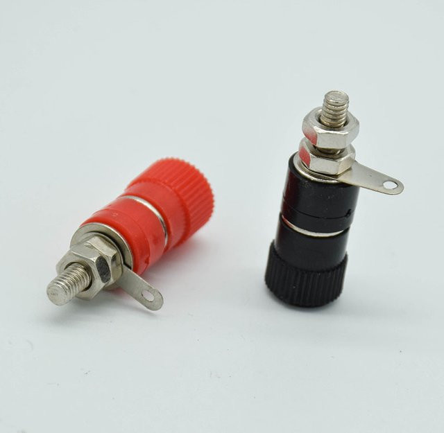 10 Stück Binding Post Bananenstecker Jack Mount Verstärker Terminal Connector in Schwarz, 4 mm - Bild 1