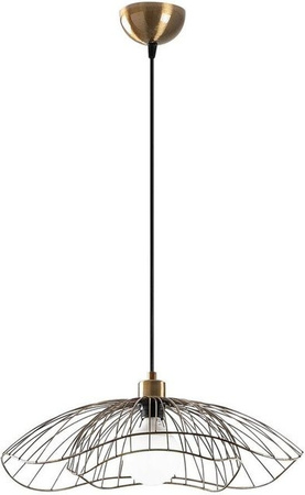 Opviq Pendelleuchte Farac in Bronze aus Eisen mit E27 Fassung, Höhe: 111 cm, Breite: 50 cm, Tiefe: 50 cm